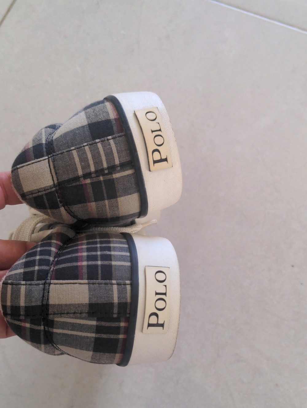 Vintage Polo Ralph Lauren Giles Sneakers! Cape Cod Madras Plaid